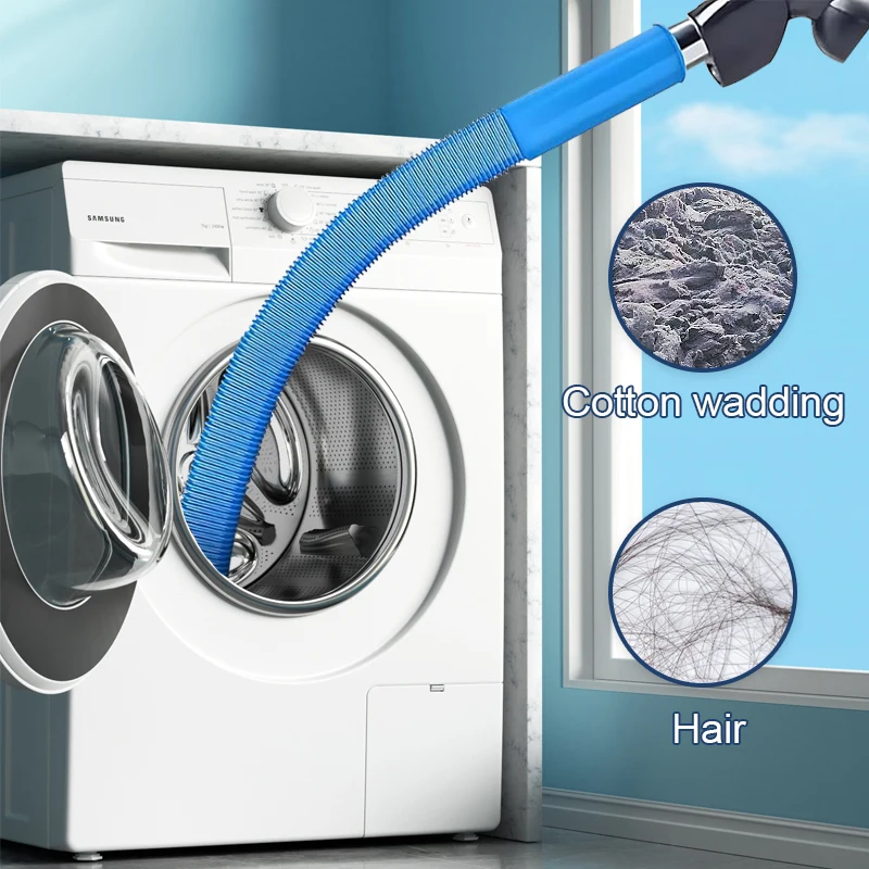 1 kit di pulizia della sfiato dell'asciugatrice aggiornato: attacco universale per tubo dell'aspirapolvere per la rimozione della lanugine, adatto a tutti gli aspirapolvere, spazzola per la pulizia profonda