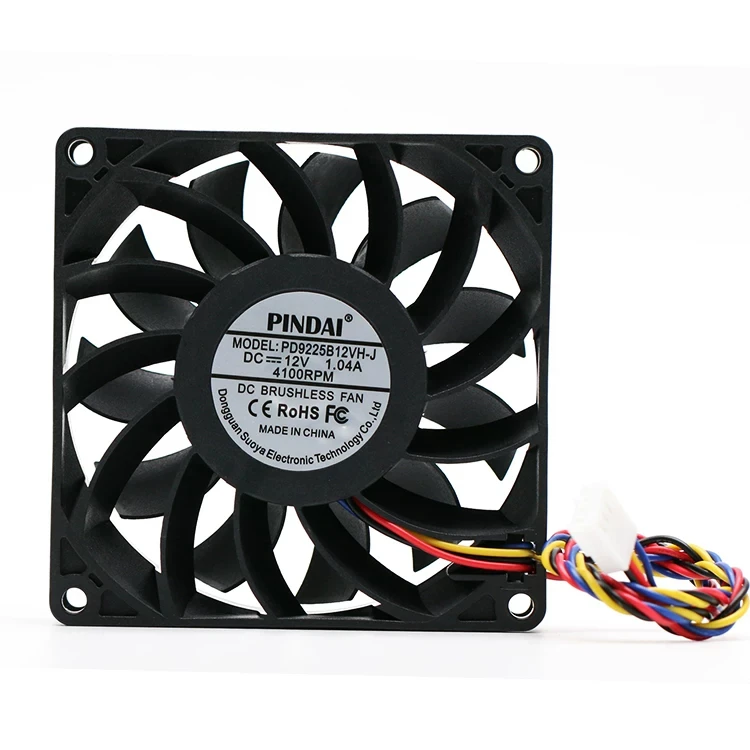 PD9225B12VH-J DC12V 1.04A 92×92×25mm High Airflow High Current Double Ball Bearing Cooling Fan Replacement For Server UPS Invert