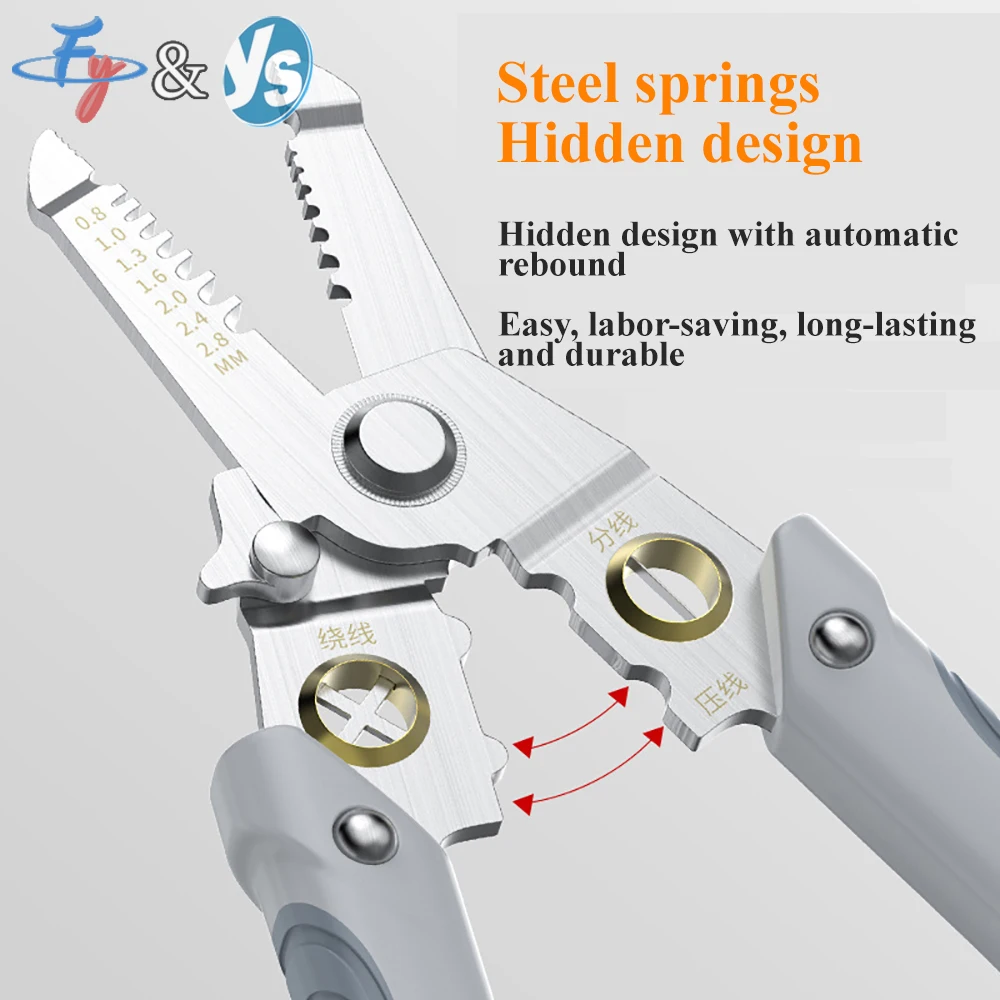 

YS Industrial Grade Wire Terminal Cutting Cable Stripping Tools New Type Pliers Wire Pressing Pliers Stripping Wire