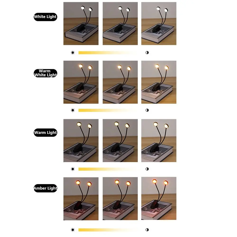 9/18 المصابيح LED كليب على ضوء القراءة 12 سرعة قابل للتعديل مرنة معقوفة تصميم المحمولة مشبك كتب ضوء حماية العين