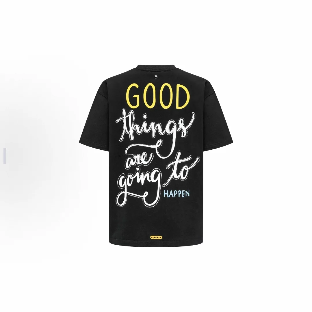 2026 Goodbrand Fashion Summer Coconut Tree Rhinestone Floral Slogan Print Crew Neck Short Sleeve T-Shirt Unisex