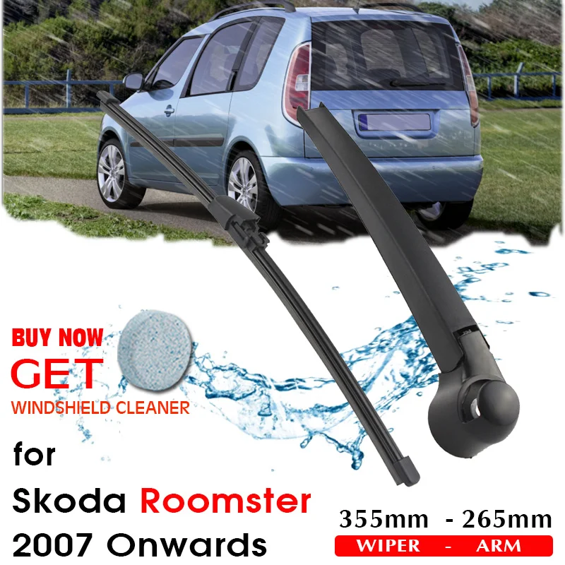 

BROSHOO Car Rear Wiper Blade Blades Back Windscreen Wiper Arm For Skoda Roomster Hatchback (2007 Onwards) 335mm,Car Styling