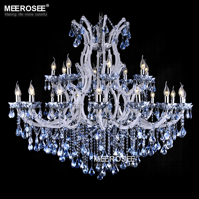 

Maria Theresa Crystal Chandelier Home Light Fixture Luxurious Elegant Blue Pendant Lamp Luminaires for Living Room Hallway Entry