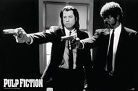 Pyramid America Pulp Fiction Guns Vincent and Jules John Travolta and Samuel L. Jackson Poster, 24 by 36-Inch
