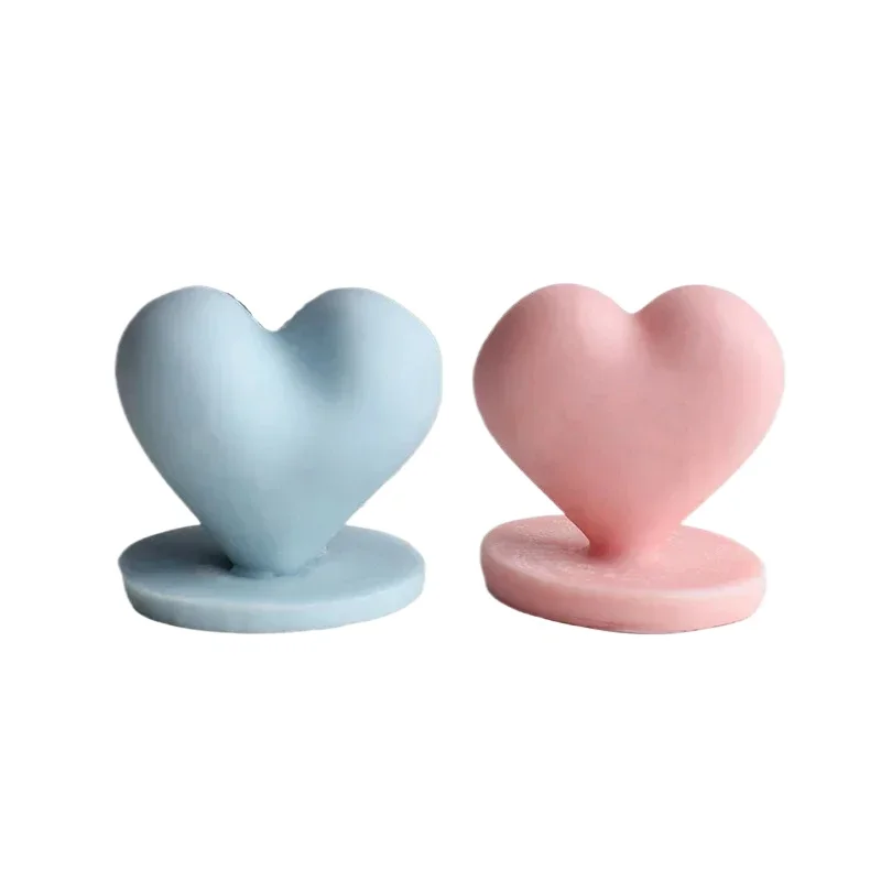 3D Love Candle Silicone Mold DIY Handmade Heart-shaped Soap Gypsum Crystal Crafts Resin Casting Mold Valentine\'s Day Gift Making