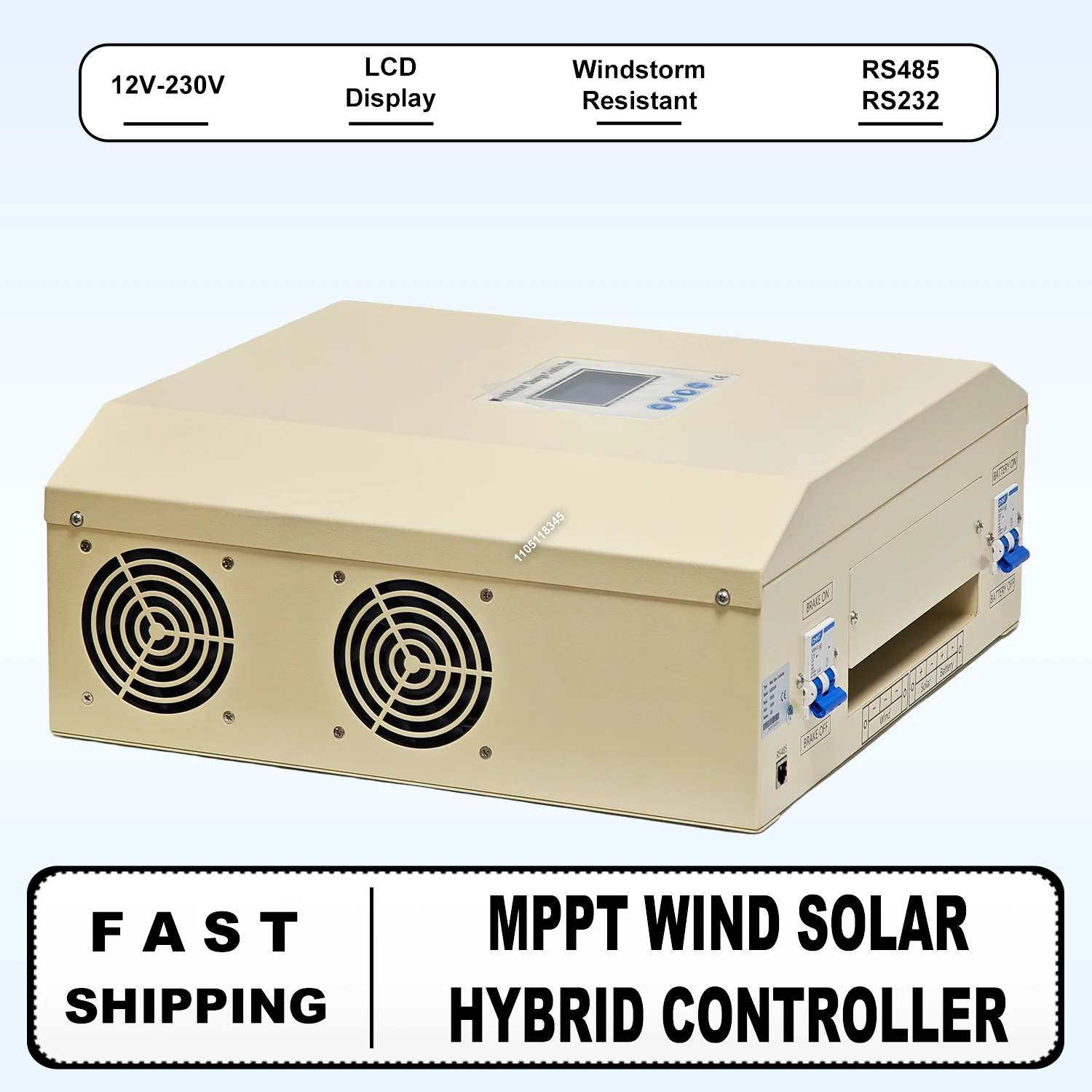 

Гибридный контроллер MPPT для ветровых и солнечных систем, 30000 Вт МАКС., 12В/24В/48В/96В/120В/230В, для солнечных электростанций 10кВт 15кВт, ветрогенераторов, с ЖК-дисплеем для отображения параметров