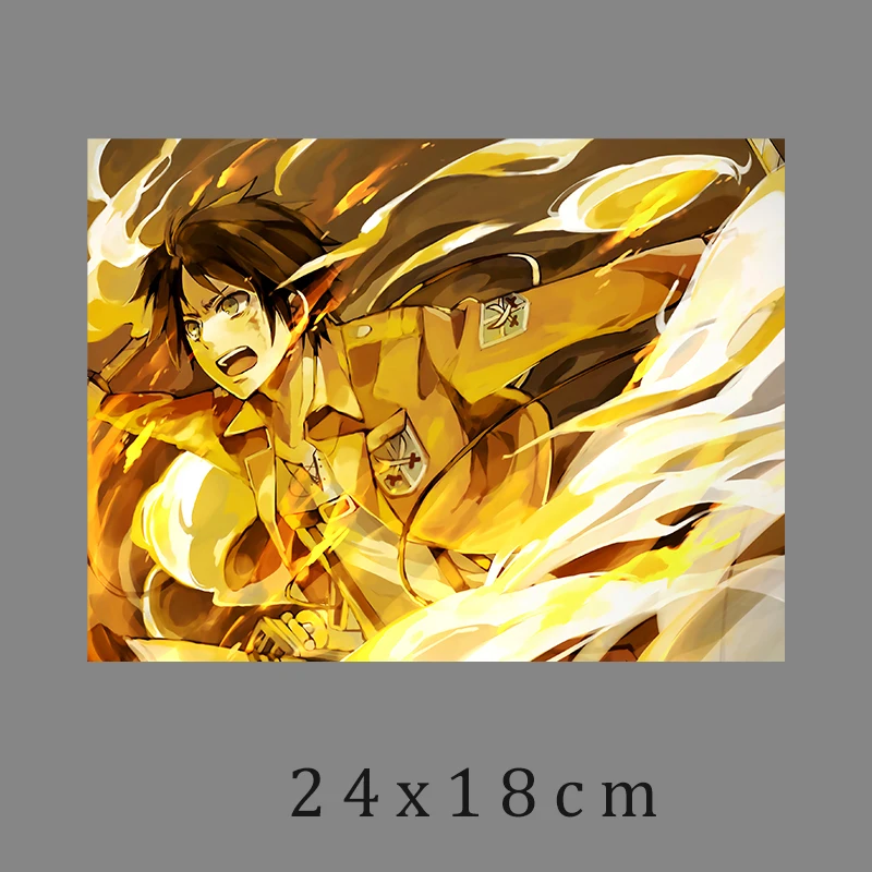 Attack on Titan Heat transfer Patch Thermo Sticker Diy Iron On Patches For Clothes Stripe Patches Heat-senstive Iron Sticker