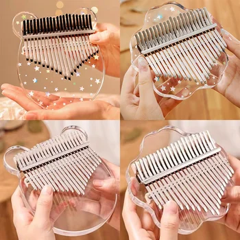 HLURU Kalimba 17 21 Key Thumb Piano Crystal Acrylic Kalimba 17 21 Key Finger Piano For Beg