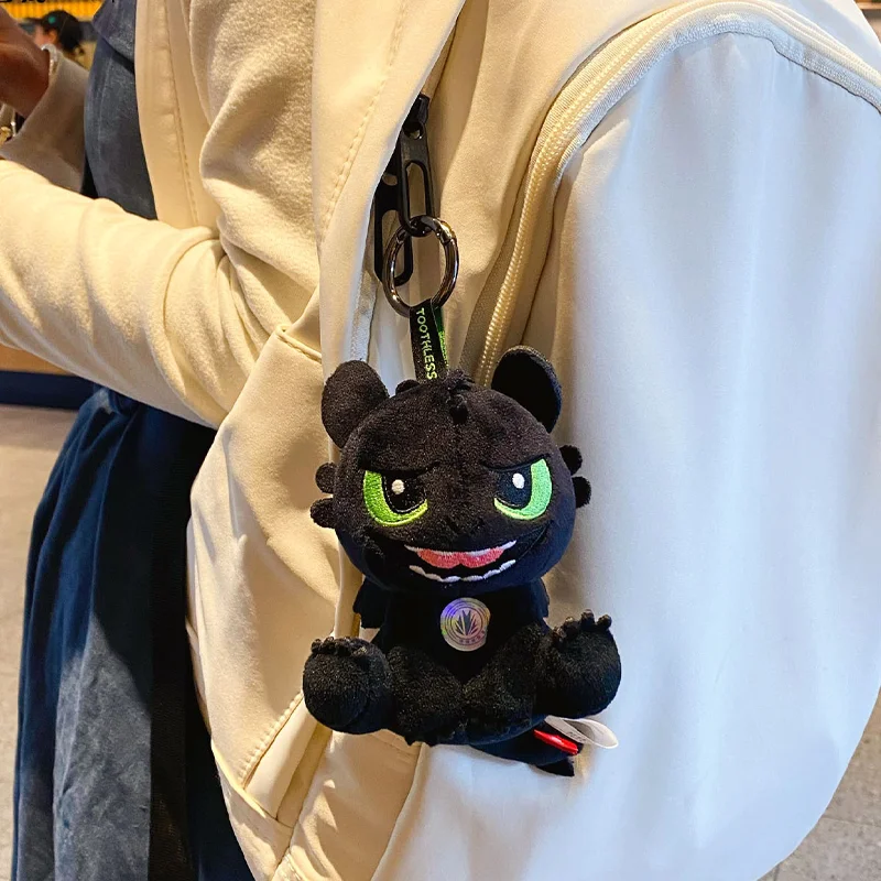 

Плюшевая игрушка-брелок «Черный дракон Беззубик» со звуком, милый, мягкий, модный, с наполнителем, украшение для сумки, подарок на день рождения