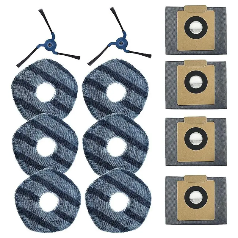 

Запасные части ABWM для робота-пылесоса Eufy X10 Pro Omni: боковая щетка, тряпка для влажной уборки, мешки для сбора пыли