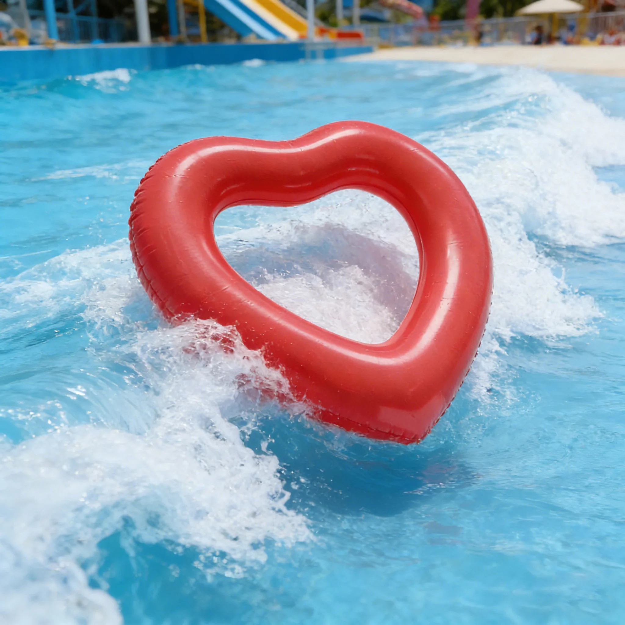 Oversized 104 103cm Inflatable Heart Shaped Pool Float Love Heart Swim Ring Thick PVC Heavy Duty Donut for Adults Couples
