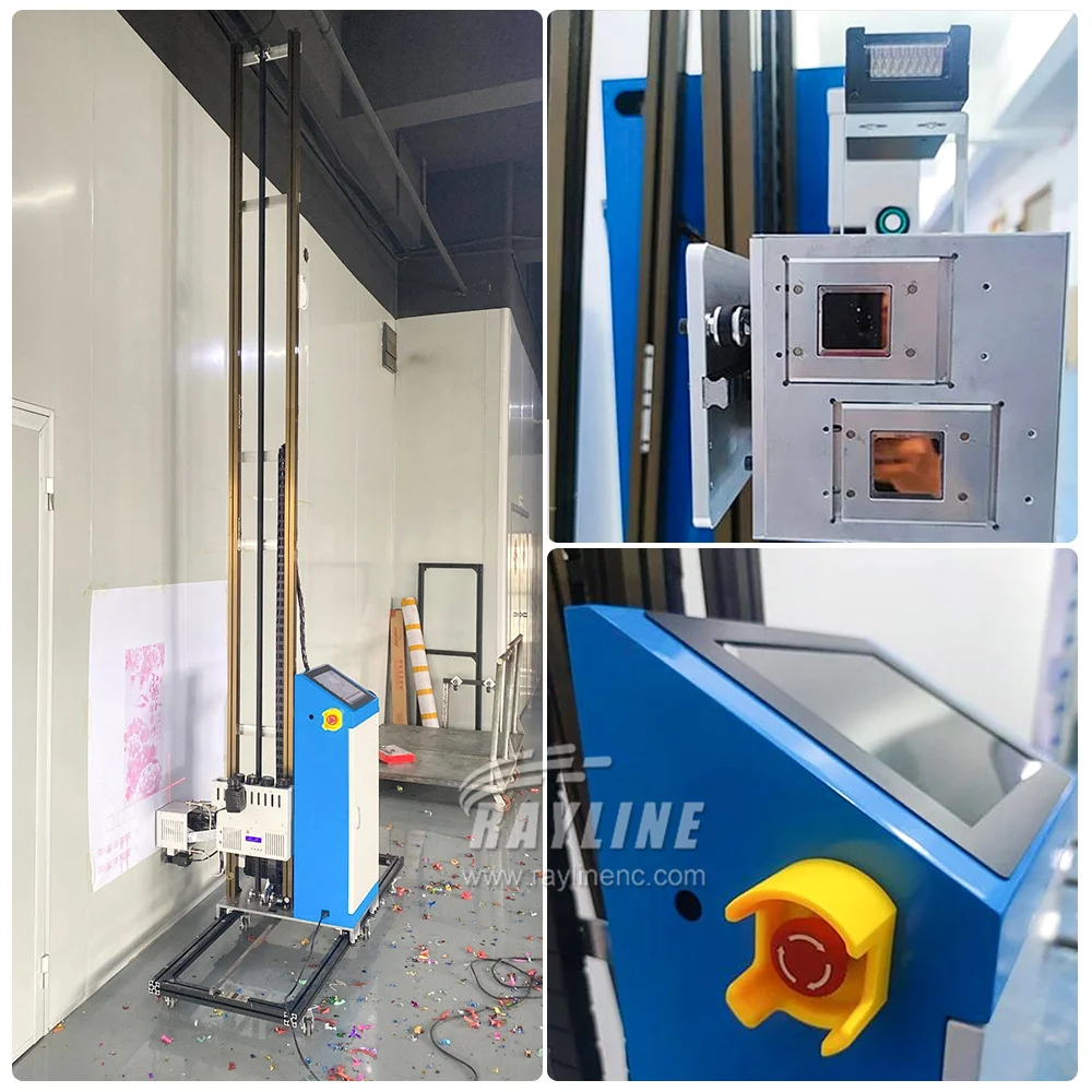 RAYLINE Laser Direct To Wall glass outdoor Painting Machine 3D UV Vertical Wall Printer