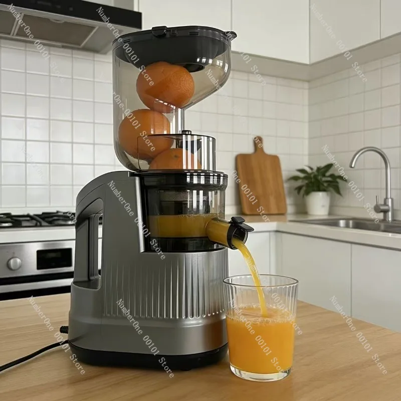 Large-Caliber Juicer Machine, Juice and Pulp Separation Juicer, Household and Commercial Electric Fruit Extractor
