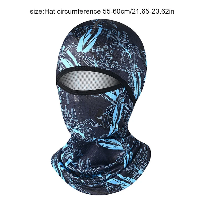 Summer Cool Balaclava Ice Silk Cycling Full Face Cap Sun Anti-UV Protection Sports Face Cover Headwear Bike Motorcycle Men's Hat