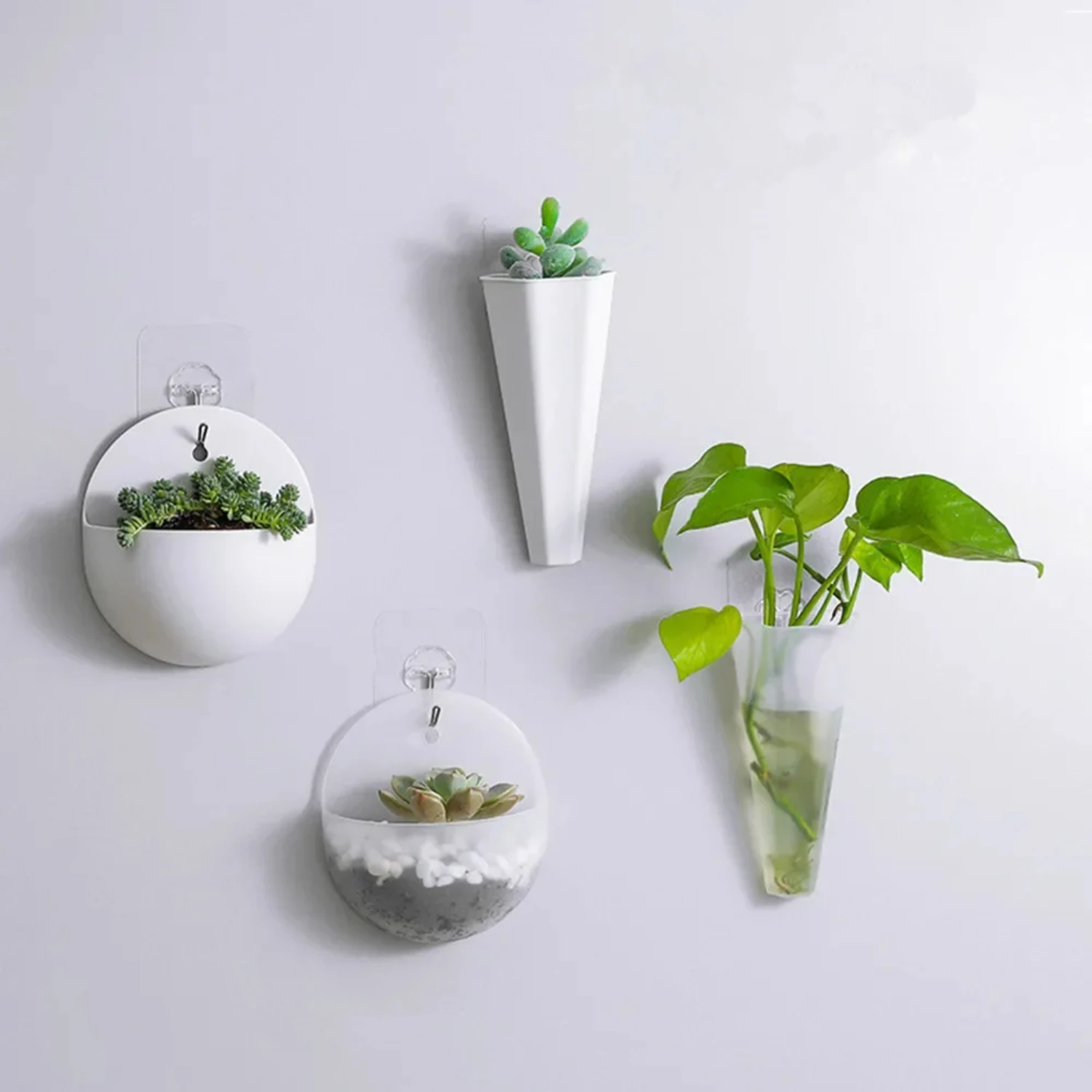 1Pc Nordic Wall-hanging Flower Plants Pot Levitating Plant Vase  Decoration Wall  Organizer Pots  Accessories