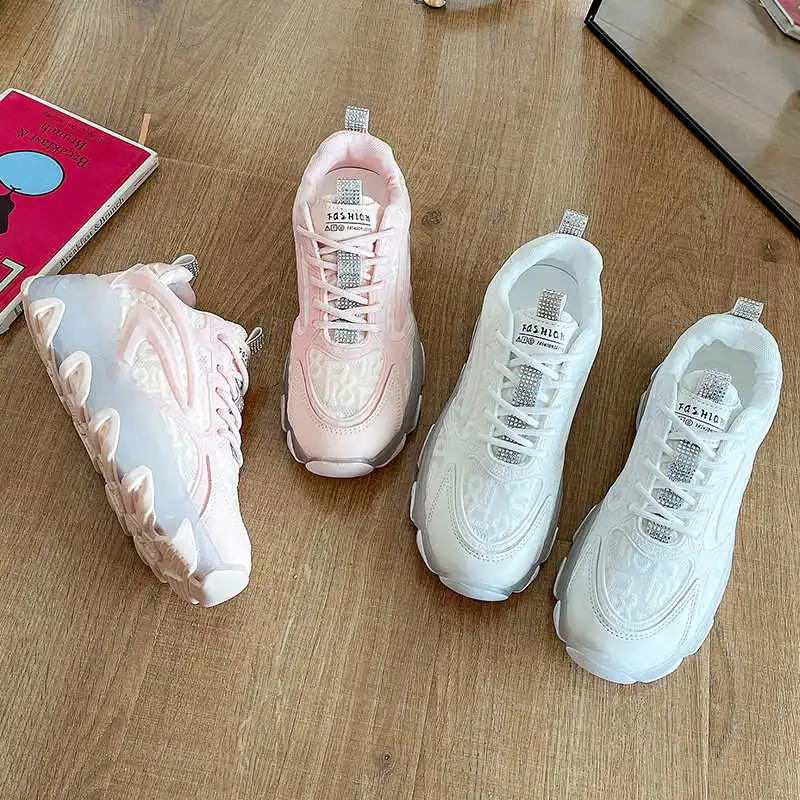 

Chunky Platformed White Tennis Lady Skateboarding Sports Sneakers Woman Trainer Shoes Low Offer Shows Tens Original Best