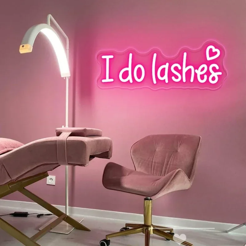 I Do Lashes Neon Sign Custom Neon Spa Nails Lashes Studio Decor Beauty Salon Wall Decor Led Shop Signage Neon Art Lashes Sign