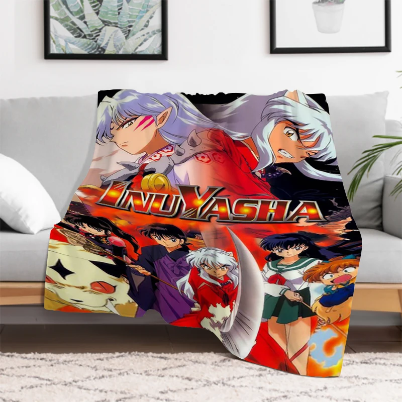 Anime Inuyasha Catnap Fleece Blanket Fluffy King Lid Sofa Blankets & Throws Microfiber Bedding Knee Bed Throw Decorative Soft