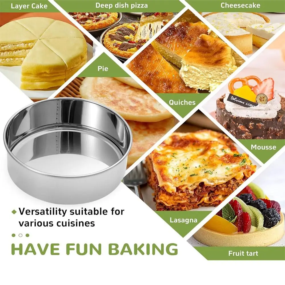 قالب الحلوى الإبداعية مقلاة خبز قالب لتقوم بها بنفسك مستطيلة/جولة قالب الخبز الفولاذ المقاوم للصدأ غير عصا الخبز مقلاة خبز أدوات الخبز