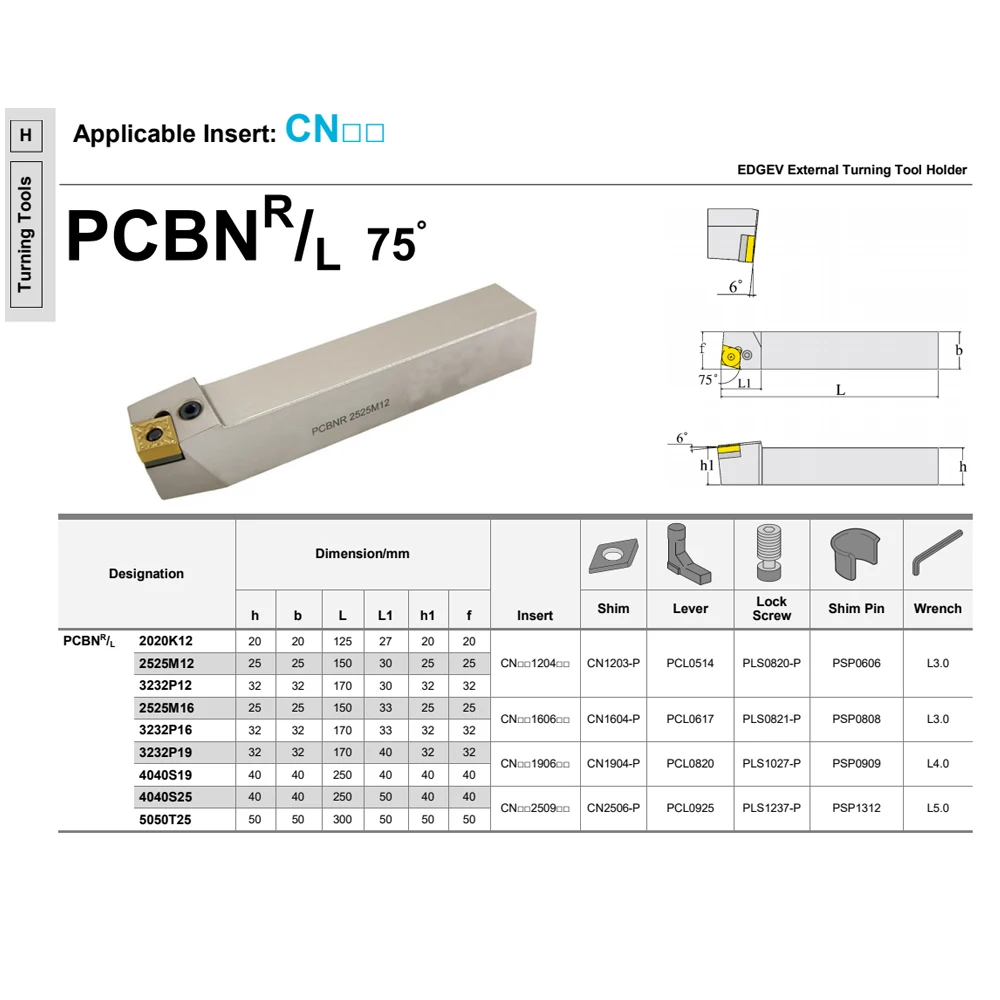 PCBNL PCBNR Tornio Barra di Taglio PCBNR2020 PCBNR2525M12 PCBNR3232P16 2525M12 3232 Utensile Da Tornitura Per CNMG160608 CNMG19 CNMG Supporto
