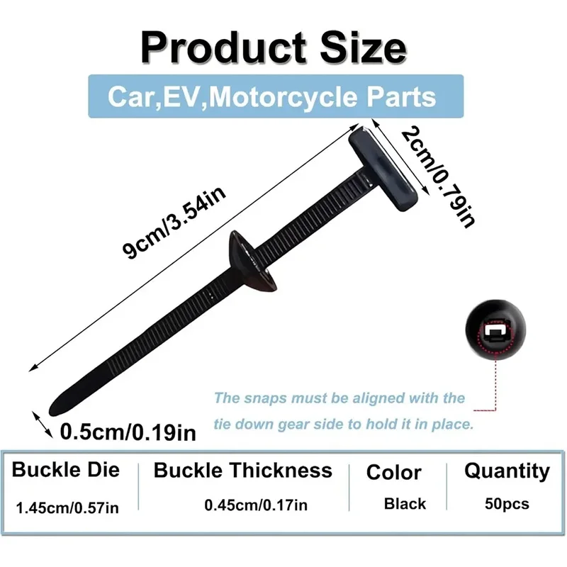 50-1000set Heavy Duty Self-Locking Zip Ties Universal Bumper Zipties Fastener Car Home Workshop Repair Nylon Cable Tie Buckle