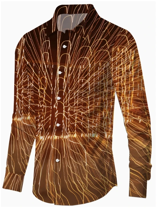 

Men's Formal Dress Shirt, Polyester with Elastane, Non-Stretch Fabric, Button Detail, All-Season Wear，