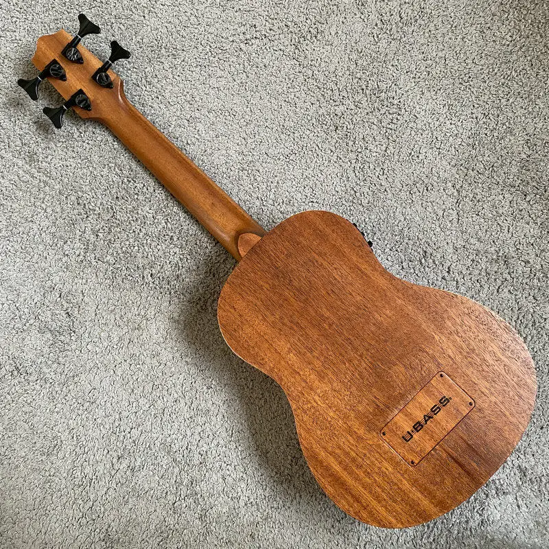 K489 Solid Body U-Bass Short Scale Bass Ukulele, Acoustic-Electric, Polyurethane Strings, Taiwan Craftsmanship, Clearance Stock - view 5