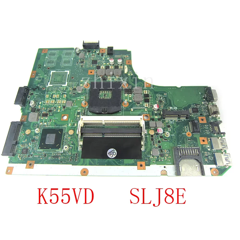K55VD Mainboard For ASUS K55VD Laptop motherboard PGA 989 REV.3.1 60-N89MB1300 DDR3 tested OK