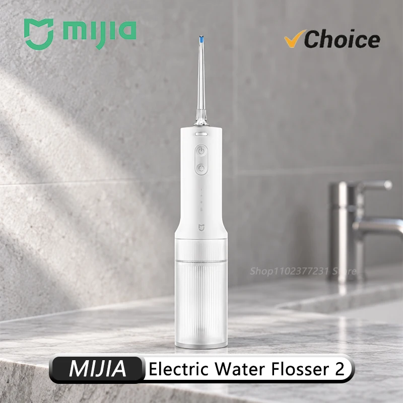 2025 New MIJIA Portable Oral Irrigator 2 Dental Teeth Whitening Flosser Bucal Tooth Cleaner Vibration waterpulse Water Thread CN
