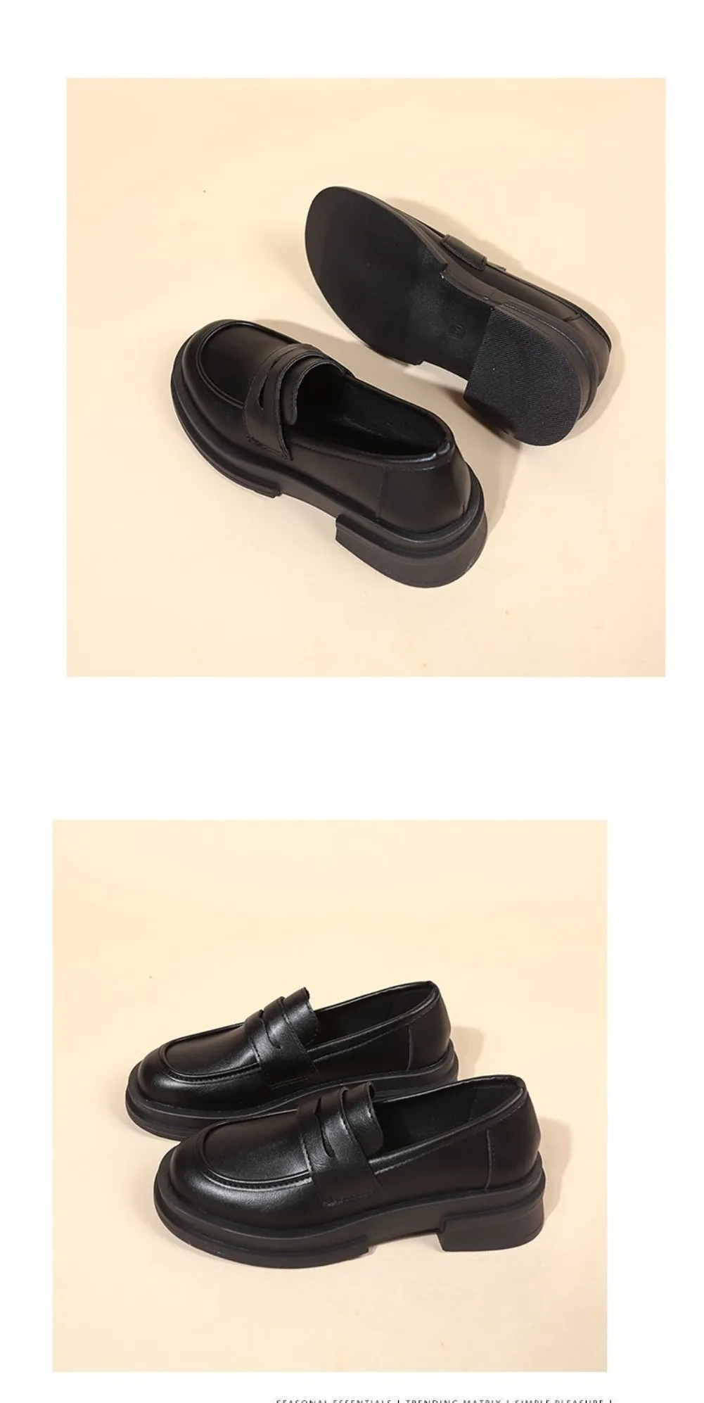 2026 Neue japanische College-Studentenschuhe im Cosplay-Lolita-Stil für Damen/Mädchen – Modische schwarze/kaffeebraune Uniform-Plateau-Schuhe – Detail 12