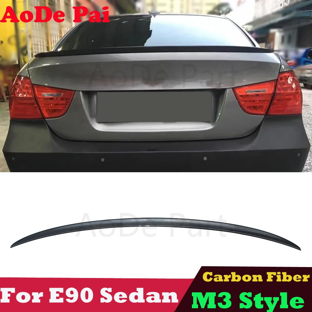 

M3 Style Real Carbon Fiber Rear Boot Trunk Wings Spoiler for BMW 3 Series E90 4 Door Sedan 2005-2011