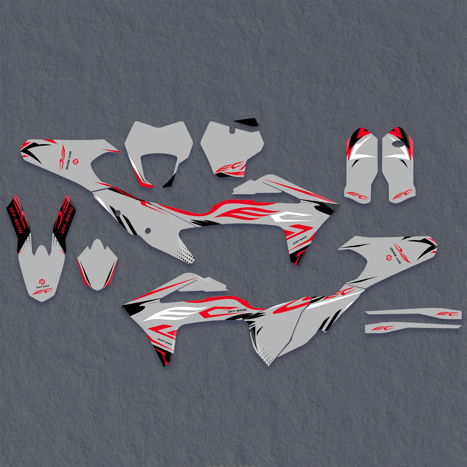 ل GasGas EC 300 EC 250 EC 125 EC 250F EC 350F ECF 450 إندورو 2021-2023 دراجة نارية الرسومات خلفية الشارات ملصق تخصيص