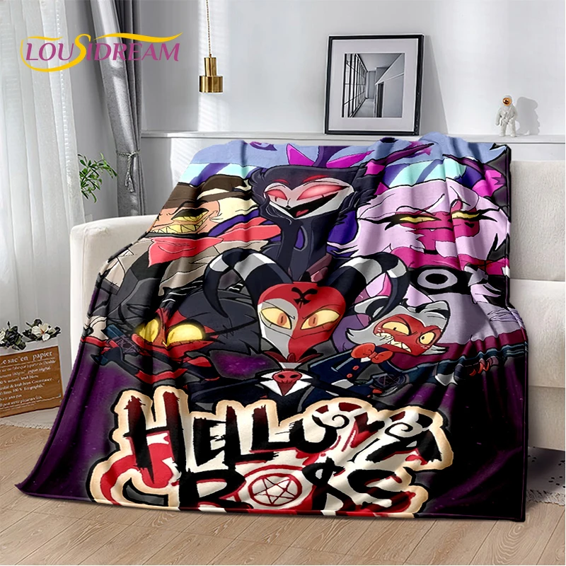 2025 H-Helluva Boss Blitzo Cartoon Soft Blanket,Soft Throw Blanket for Home Bedroom Bed Sofa Picnic Travel Cover Child Gift