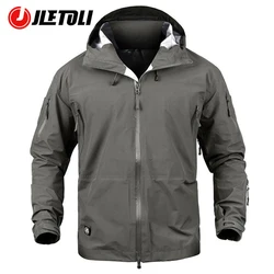 JLETOLI-Veste coupe-vent imperméable pour homme et femme, manteau à coque rigide, veste de randonnée en plein air, vêtements de maintien, hiver