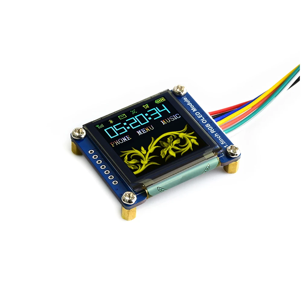 1.5inch 128X128 SPI RGB OLED Display Screen Module for RPI Raspberry Pi Zero 2 W 3 4 5 Arduino STM32 Coding Programming Projects