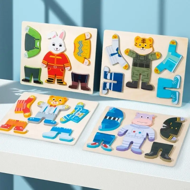 F62D Wijzigen Game Toy For Girls Table Dress-Up Cartoon Bear Hippo Theme Toy Toy