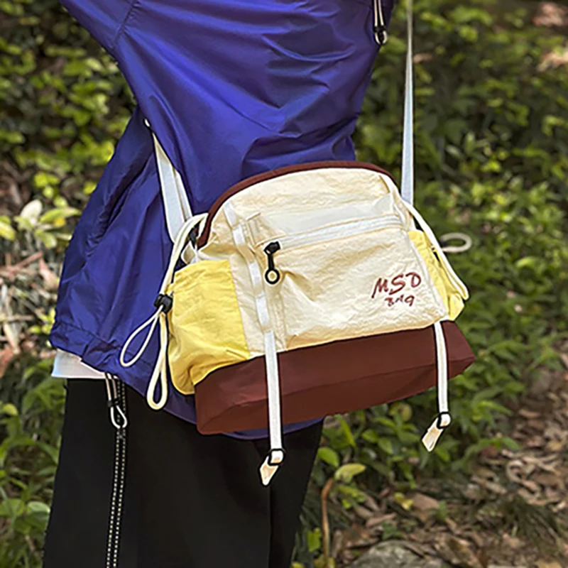 Drawstring Gym Shoulder Bag Large Capacity Outdoor Travel Sports Camping Communting Crossbody Bags Portable Mobile Phone Pouch