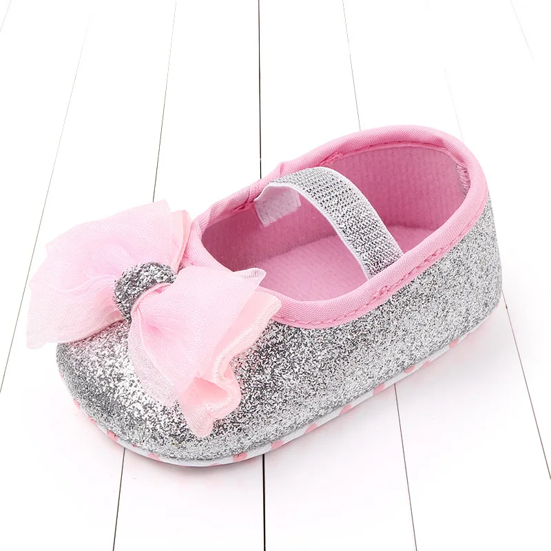 Schöne Baby Schuhe Der Weichen Boden Kleinkind Schuhe Bowknot Baby Wohnungen Firstwalkers In Die Frühling Und Herbst Pailletten Für Mädchen