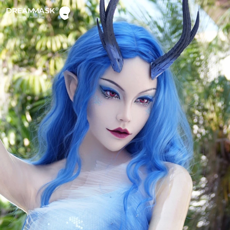 

Ao Run imitation makeup, high-end silicone headgear COS real texture, male to female, drag game