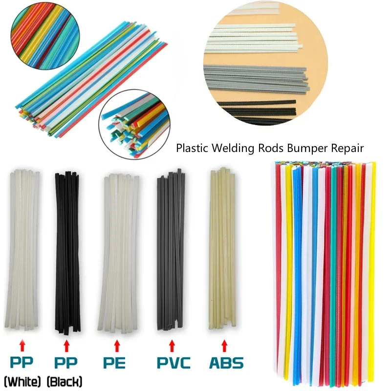 25pcs 50pcs Plastic Welding Rods 200mm Length ABS/PP/PVC/PE Welding Sticks For Plastic Welder machine Supplies