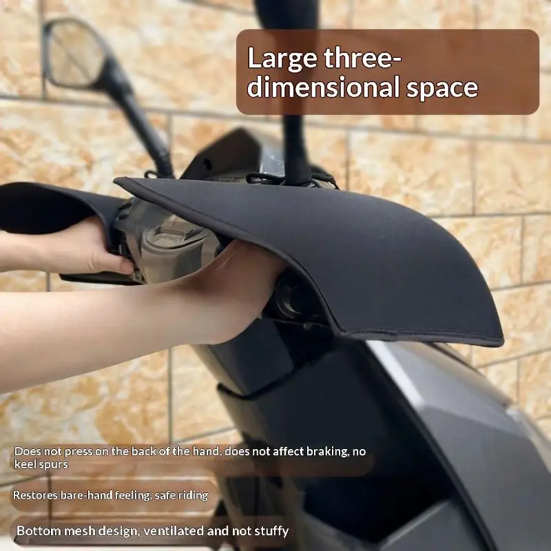 Motorcycle Handlebar Muffs Electric: Vehicle Sun Protection Gloves Mittens Windproof Waterproof