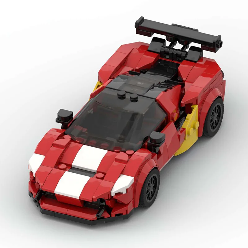 MOC-49212 F8 Speed City Cars Champion Racer Supercar moc Building Blocks Bricks Racing Technique Creative DIY Model Set