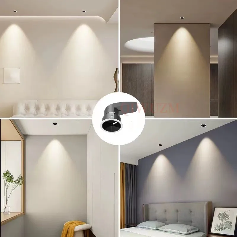 Verzonken Plafond Led Spot Licht Downlight Cob Muur Wash Licht Dimbaar 5w 10w 15W Ac110v 220V Plafondlamp Huis Kantoor Winkel