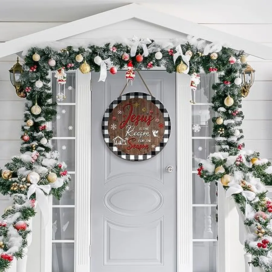 Wreath Pintu Natal Kayu Wesiti Yesus Adalah Alasan Musim Ini Tanda Gantung Pintu Natal Yesus Adalah Alasan Musim Ini