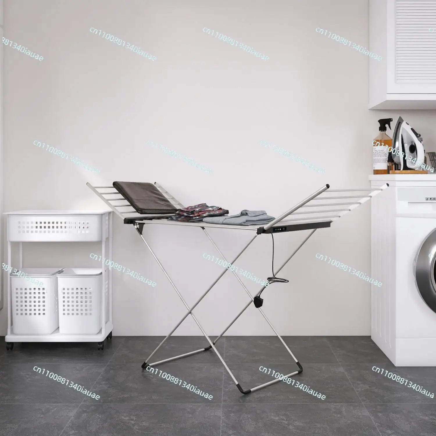 230W Temperature Control Timing Foldable Electric Drying Hanger Floor Heating Drying
