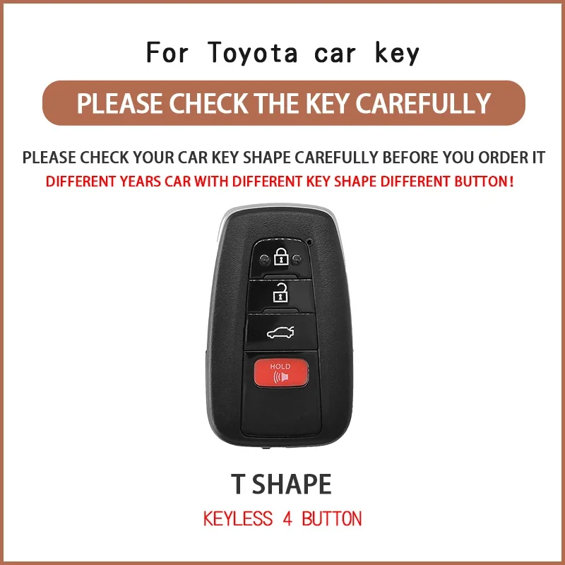 TPU Car Remote Key Case Cover For 2018-2022 Toyota RAV4 Camry Corolla Avalon C-HR Prius GT86 Highlander 4 Buttons Keyless Shell