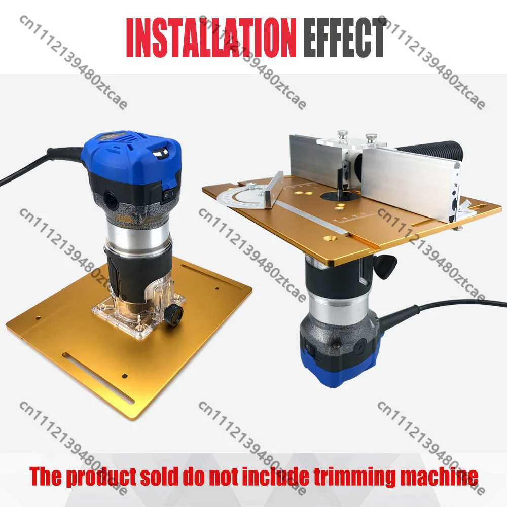 Aluminum Router Table Insert Flip Plate With Miter Gauge For Electric Wood Trimmer DIY Workbench