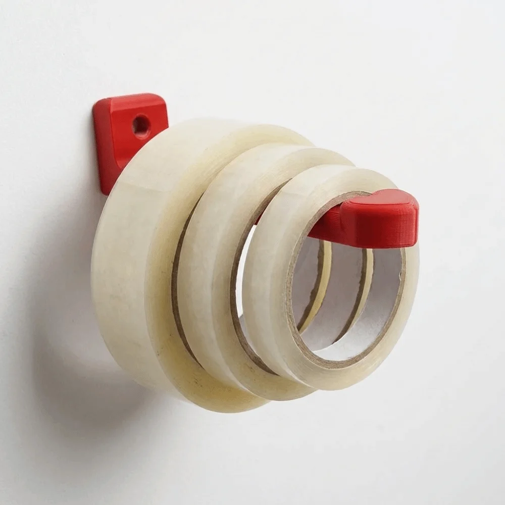 2PCS Multipurpose 3D Printing Wall Mounted Tape Racks Heavy Duty Rustproof Tape Storage Rack Plastic Utility Hook Kitchen