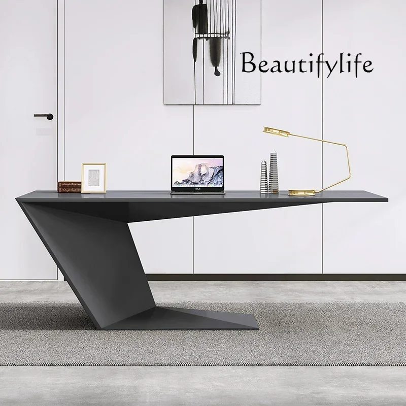 

S Nordic Table Minimalist Executive Office Desk Workstation Tavolino Trendy Furniture Reception Creative Office Desk Work Comput