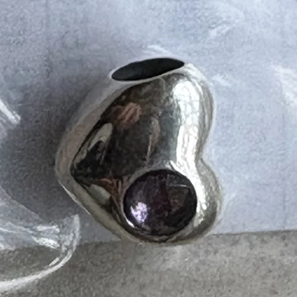 

2025 Authentic 925 Sterling Silver Bead Twelve Months Birthstone Heart Charm For Fashion Women Bracelet Bangle Gift DIY Jewelry